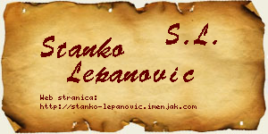Stanko Lepanović vizit kartica
